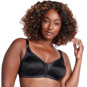 💥 SALE NWT Bali Double Support U-Back Wireless Full Figure Bra in Black